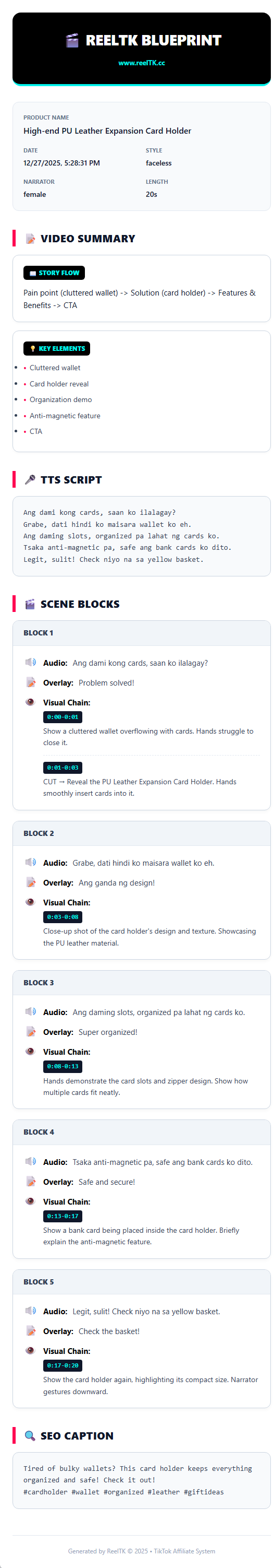 Content strategy planning artifact